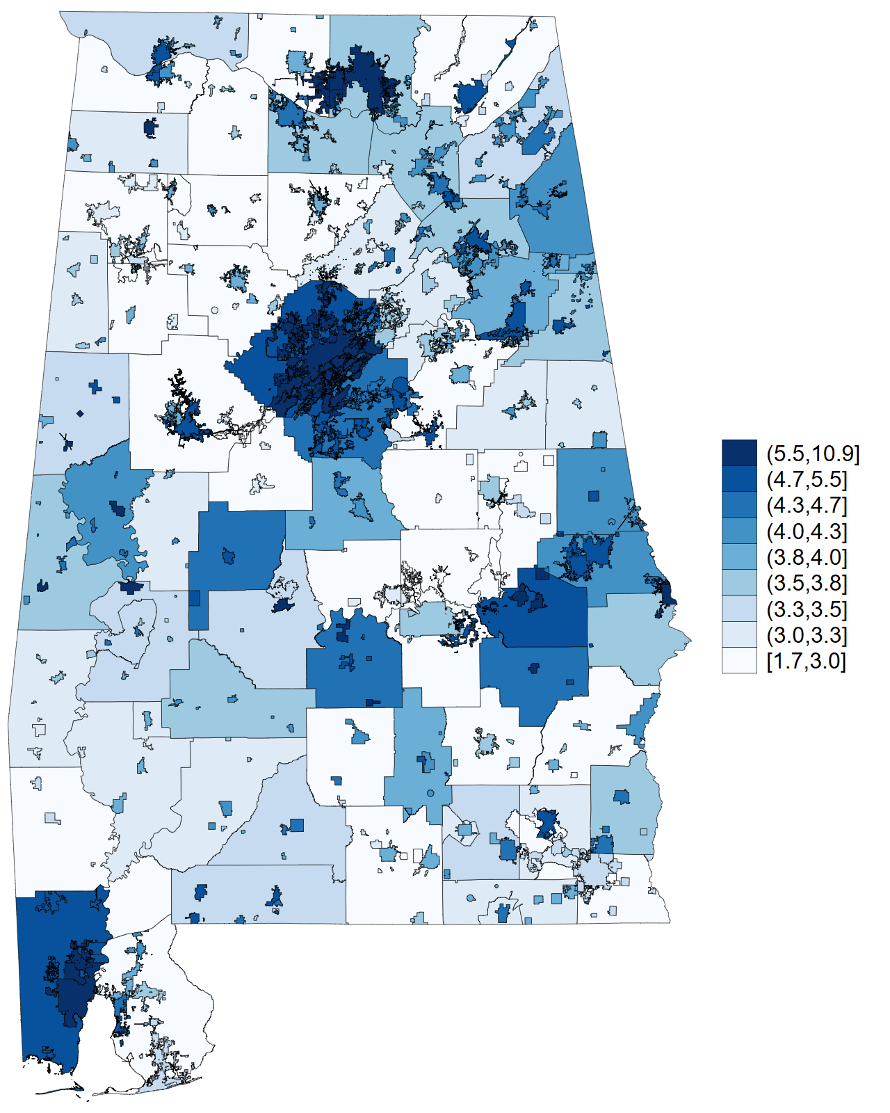 Alabama property tax map