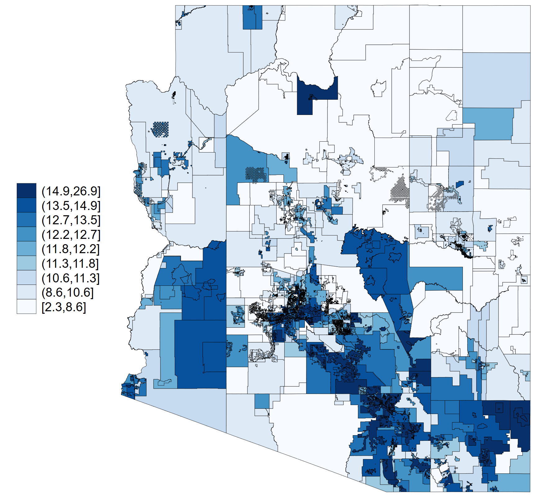 Arizona property tax map
