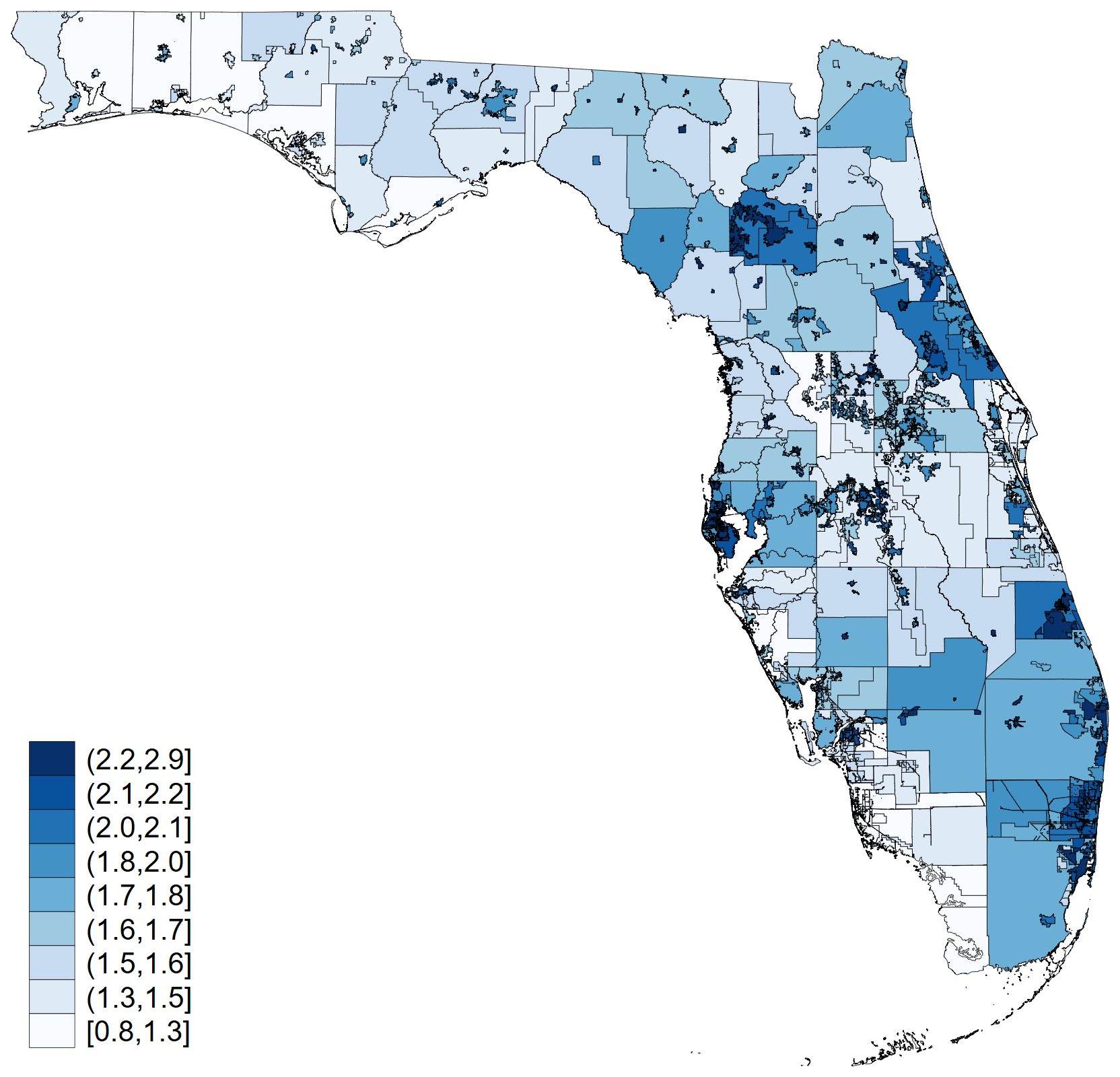 Florida property tax map