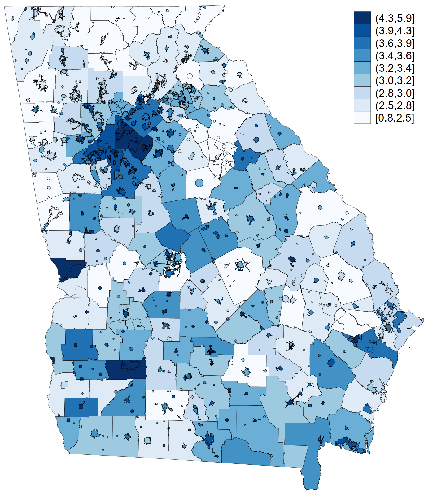 Georgia property tax map