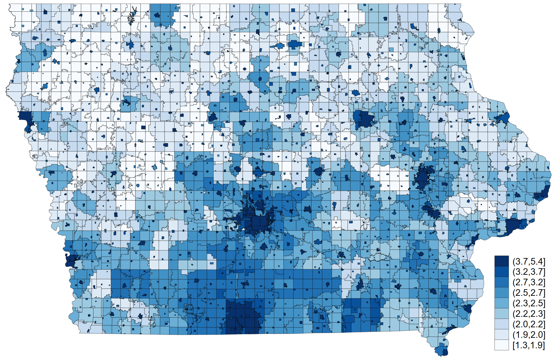 Iowa property tax map