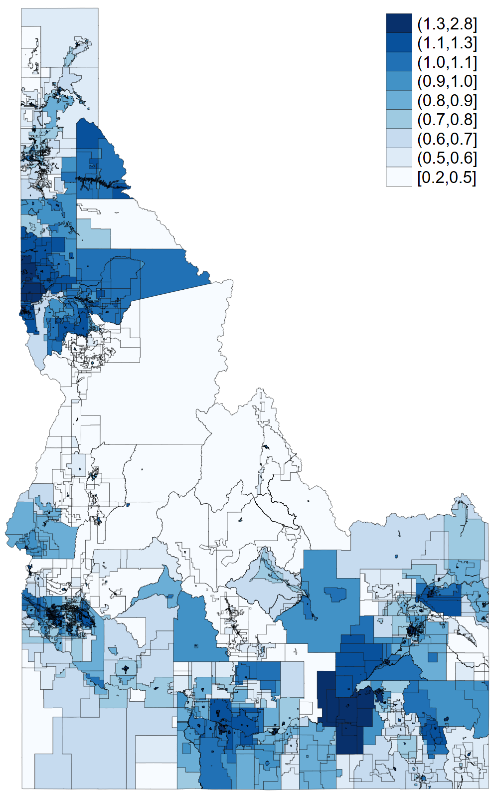 Idaho property tax map