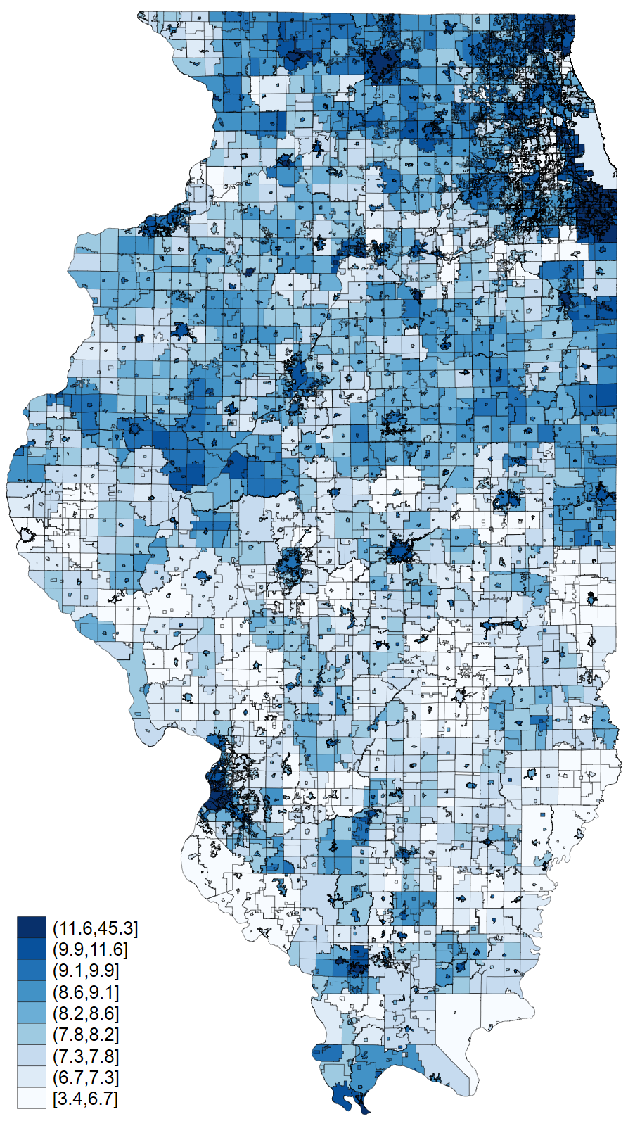 Illinois property tax map