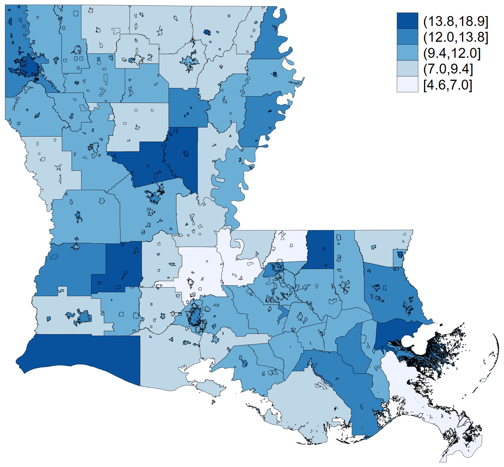 Louisiana property tax map