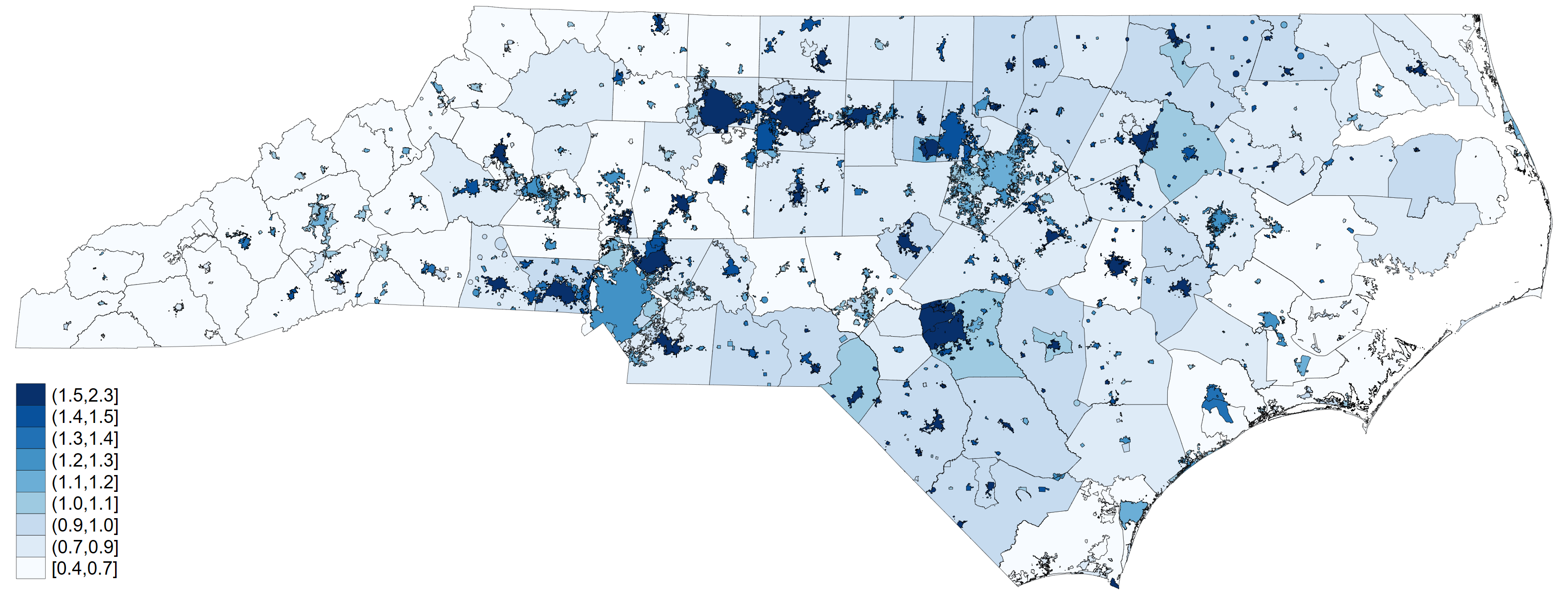 North Carolina property tax map