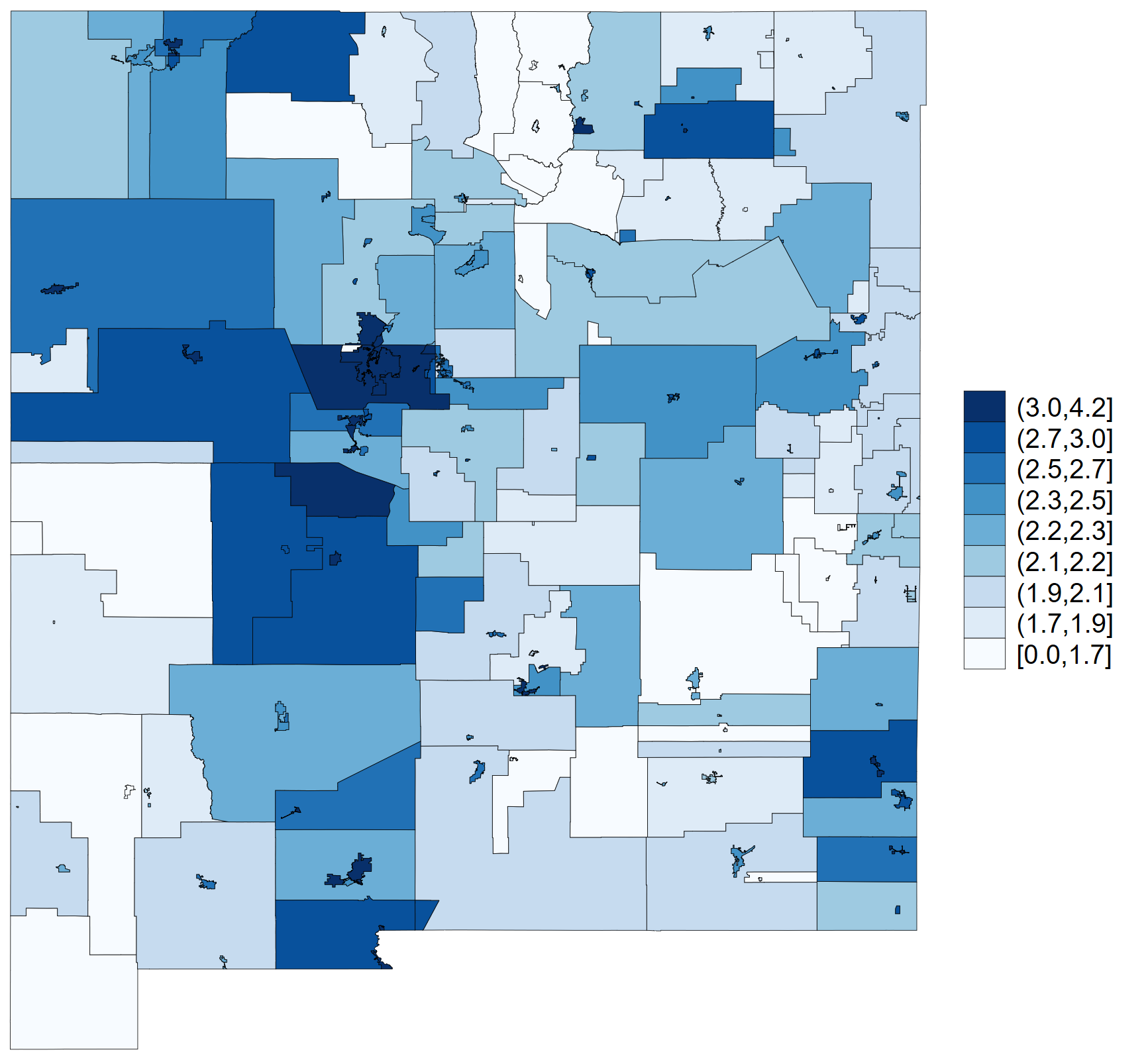 New Mexico property tax map