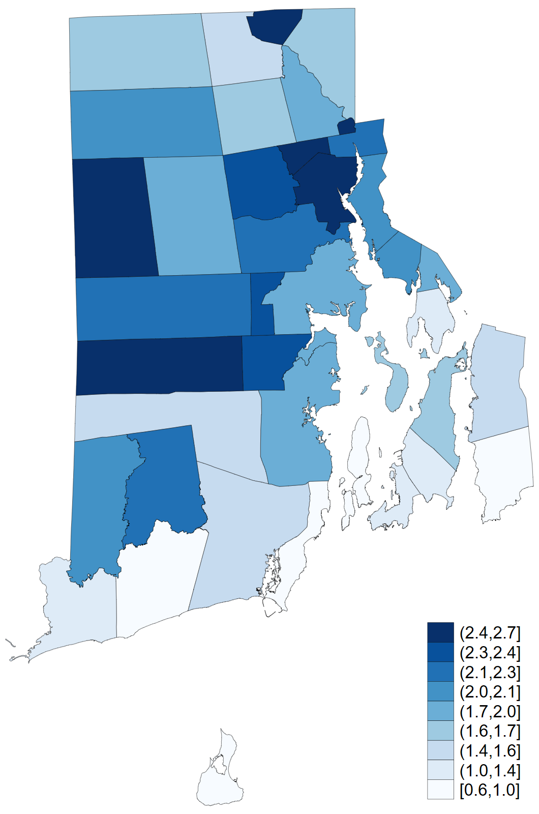 Rhode Island property tax map