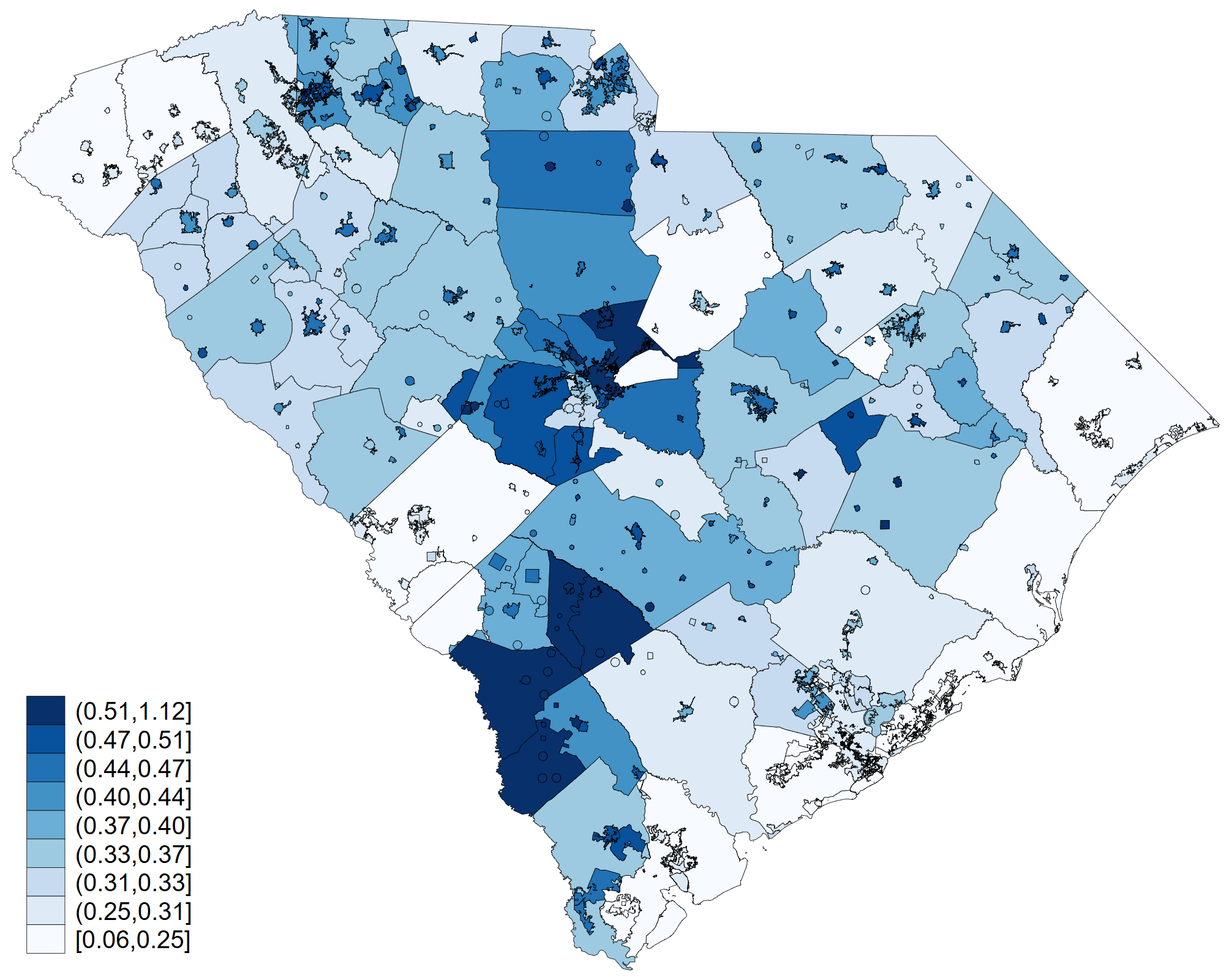 South Carolina property tax map