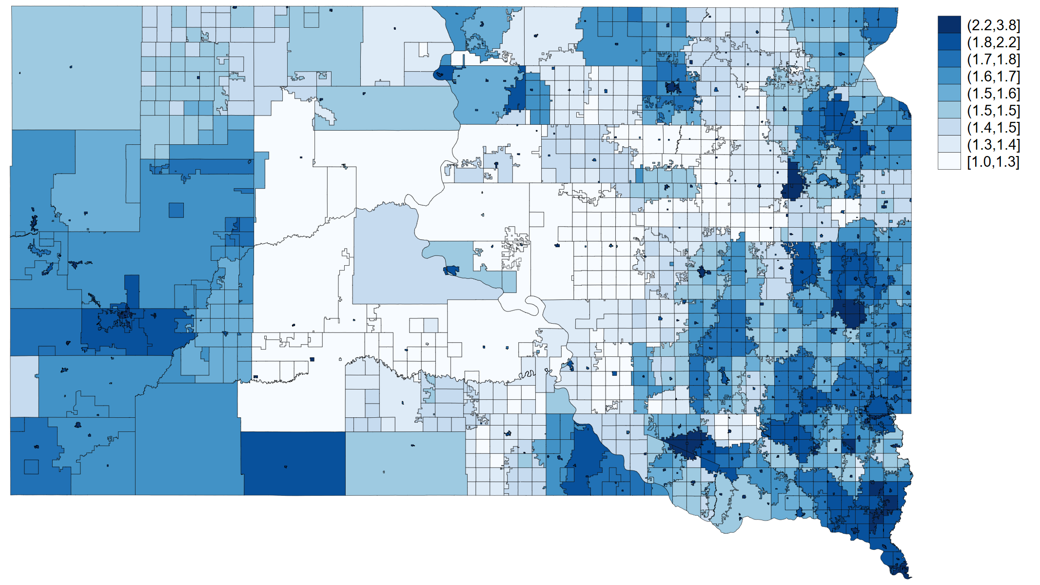 South Dakota property tax map