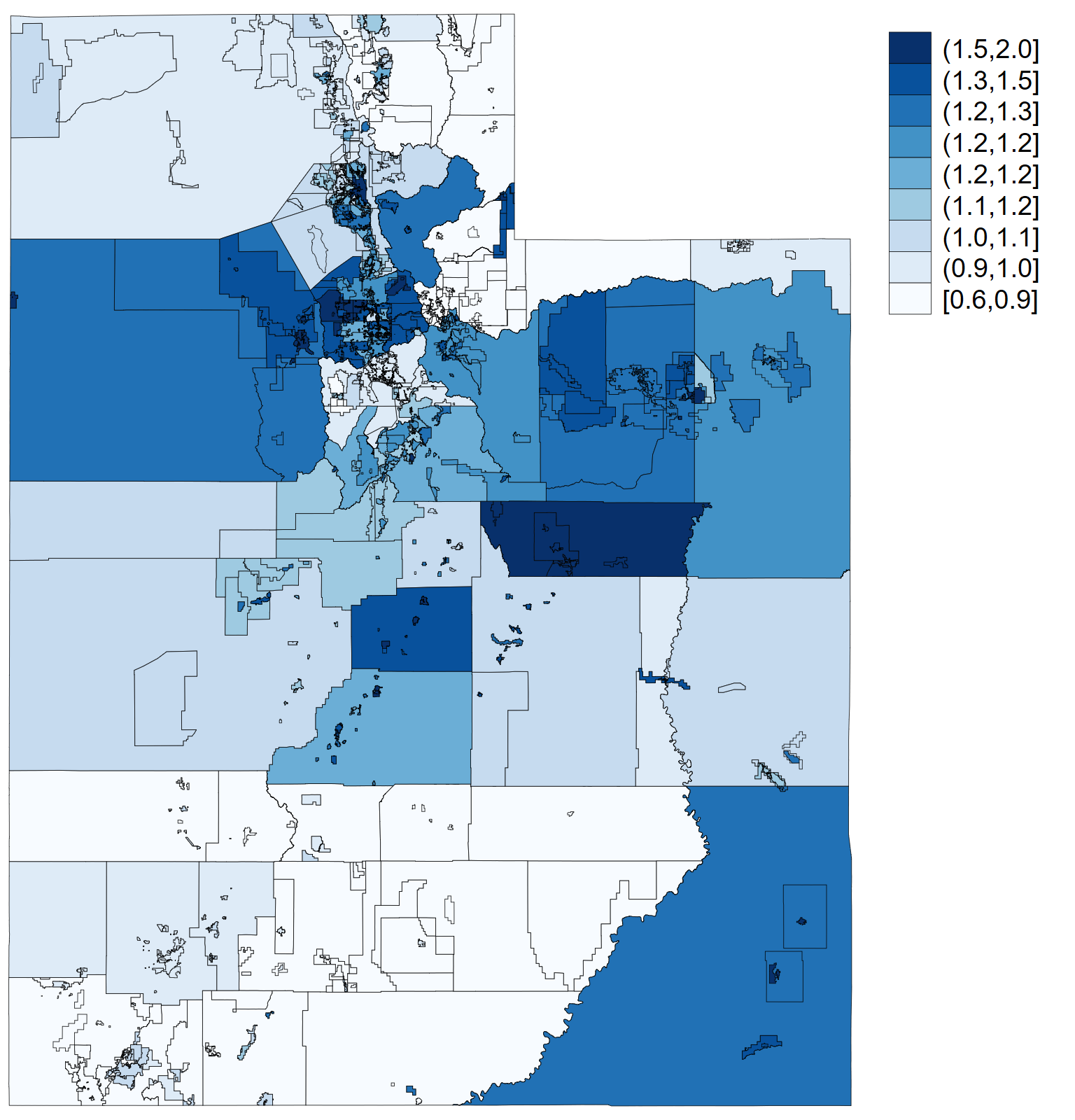Utah property tax map
