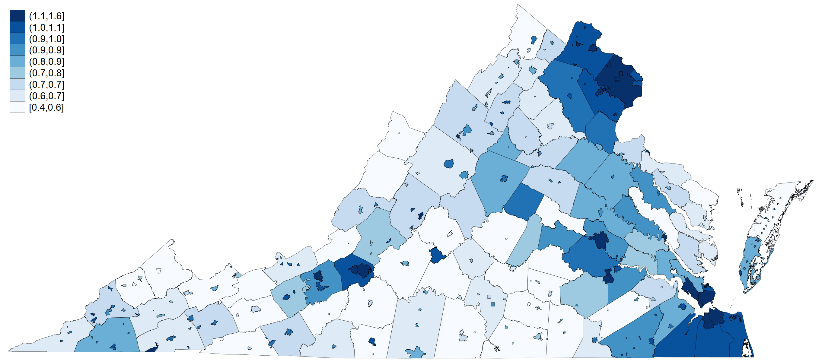 Virginia property tax map